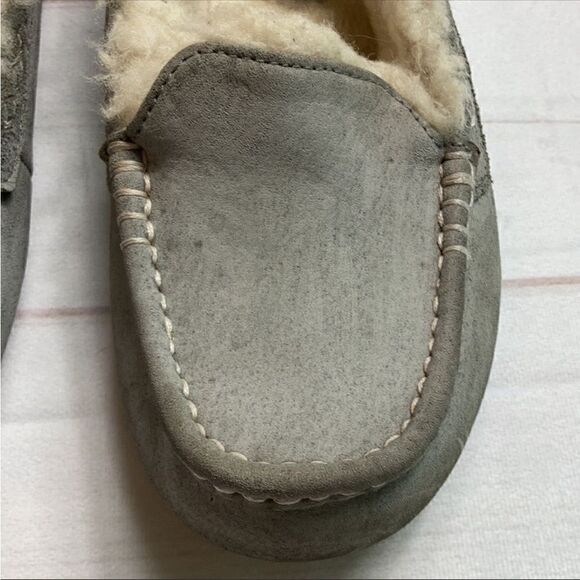 UGG Women’s Ansley Light Gray Suede Slippers - Picture 5 of 13